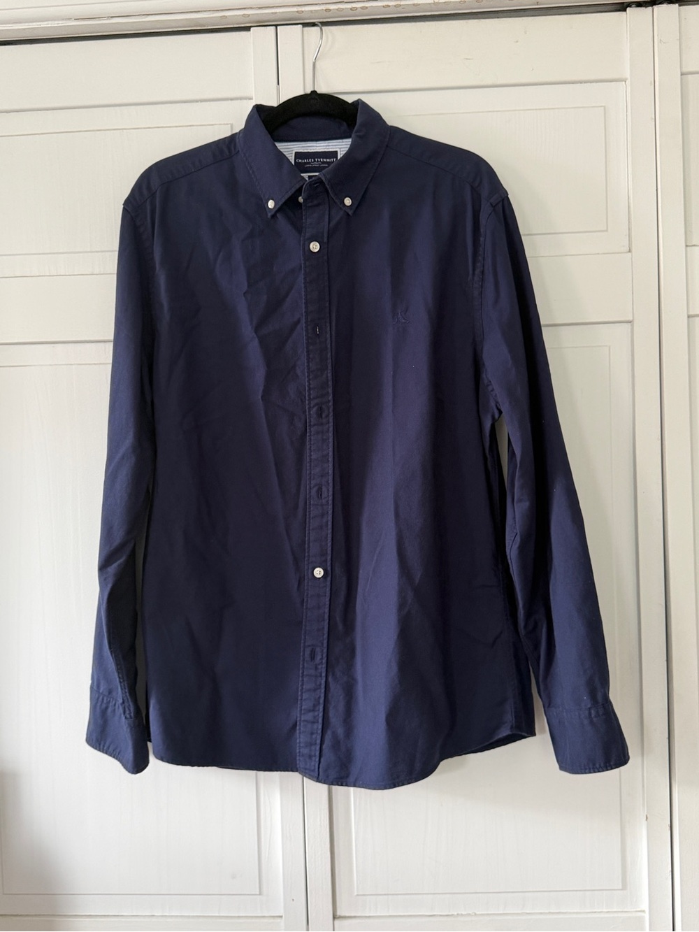 Charles Tyrwhitt Navy Long-Sleeve Button-Down Shirt
